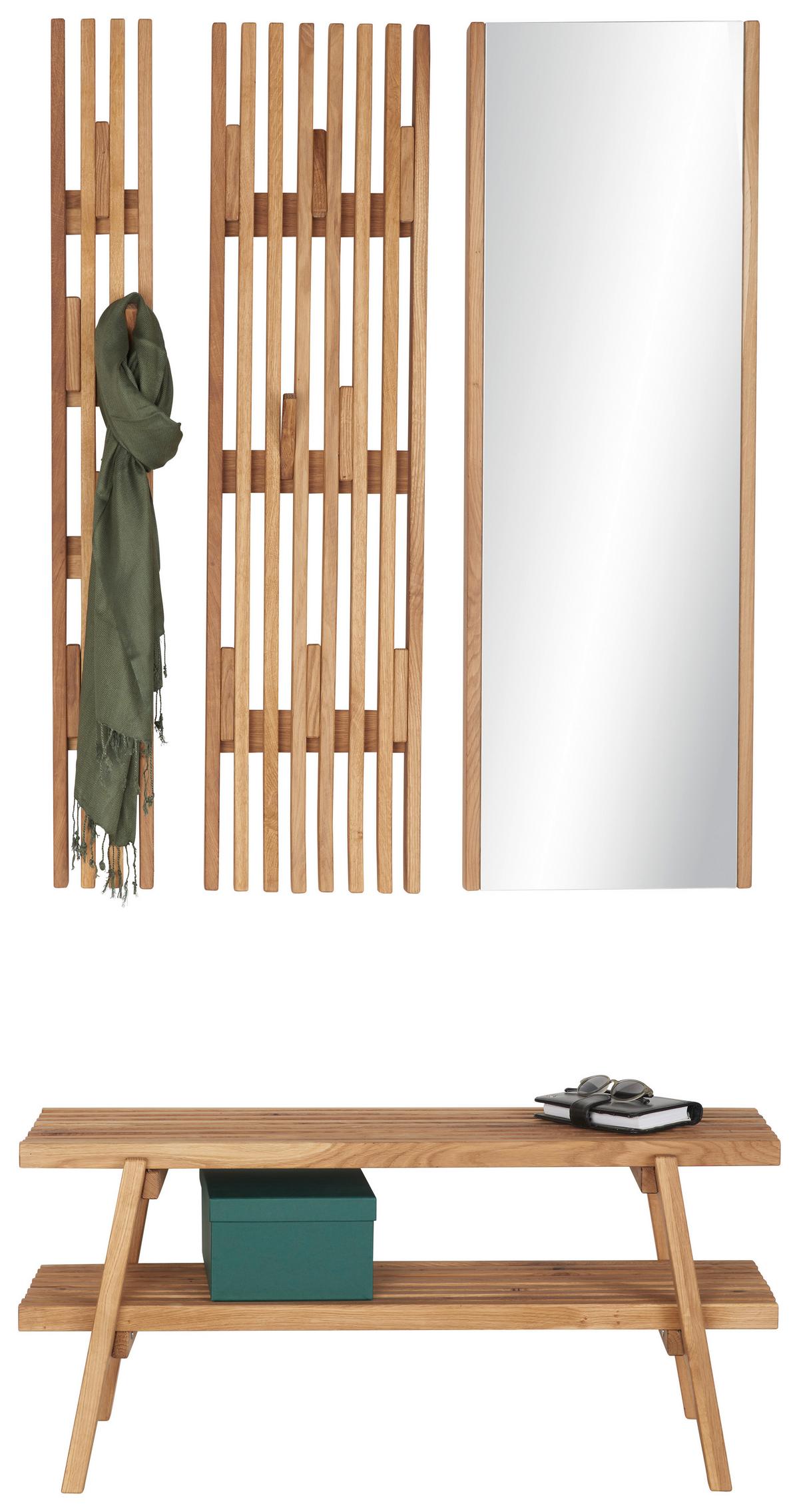 SIEDZISKO DO PRZEDPOKOJU STUDIOLINE - kolor dębowy, Natur, drewno (100/45/40cm) - Linea Natura