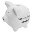 Spardose Piggy in Weiß/führerschein - Weiß/Grau, Keramik (14/11,7/13cm) - MÖMAX modern living