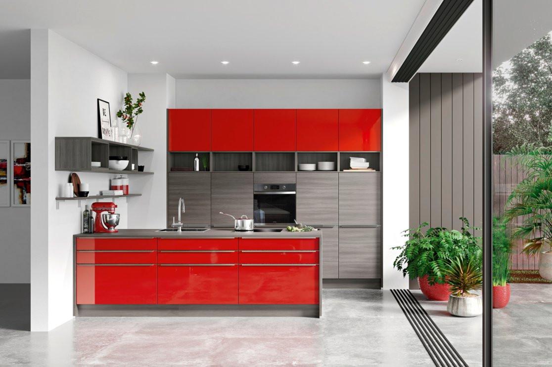 Kuhinja Star - crvena/antracit, Modern, drvni materijal - Express