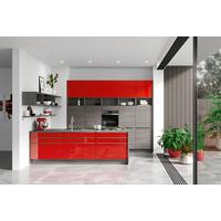 Kuhinja Star - crvena/antracit, Moderno, drvni materijal - Express