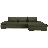 Wohnlandschaft Sanfino Leder Anthrazit - Chromfarben/Anthrazit, KONVENTIONELL, Leder/Metall (305/79-96/199cm) - Premium Living