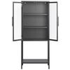 VITRINE CUBE -TREND- - Klaar/Zwart, Modern, Glas/Metaal (60/146/34cm) - Mömax