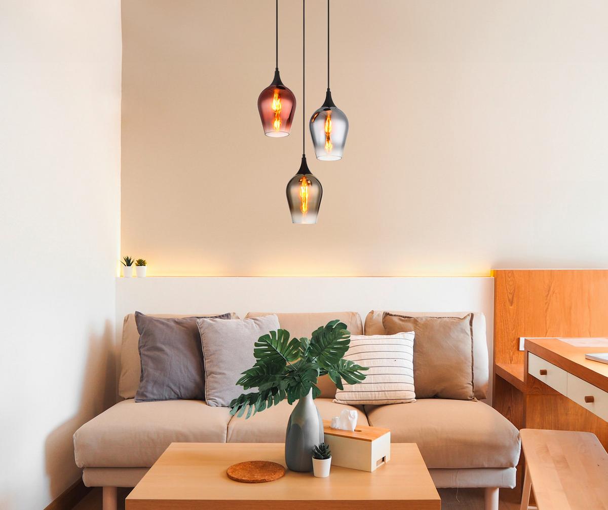 Hängeleuchte Lavus Klar max. 60 Watt - Klar, KONVENTIONELL, Glas/Metall (45/120cm) - Globo