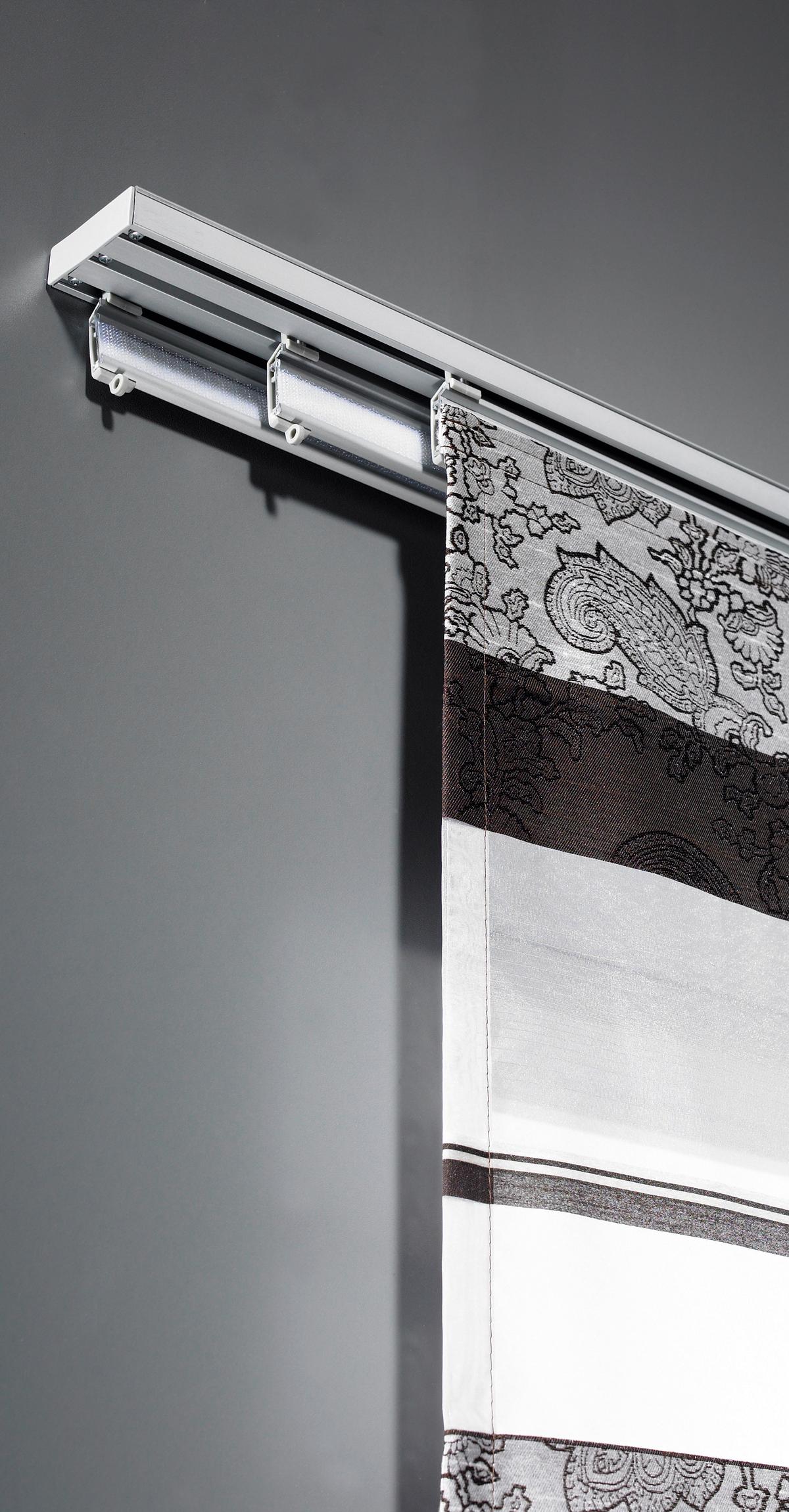 SZYNA DO ZASŁON PANELOWYCH 90000-005 3-CZĘŚCIOWY  ZESTAW - biały, Design, metal (160cm) - Homeware