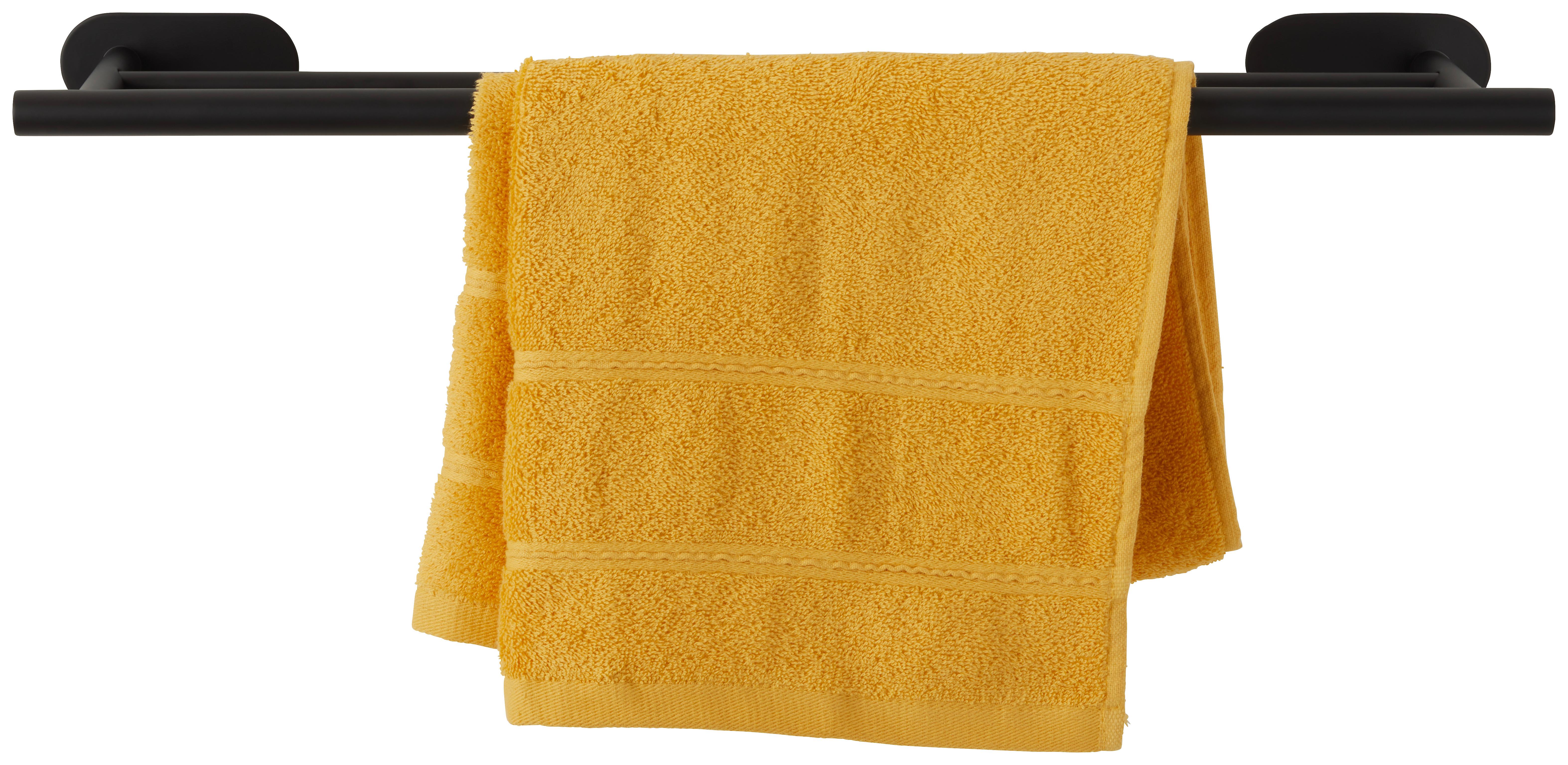 Handtuchstange aus Metall in Schwarz - Schwarz, Modern, Metall (59,5/4,5/12cm) - Mömax