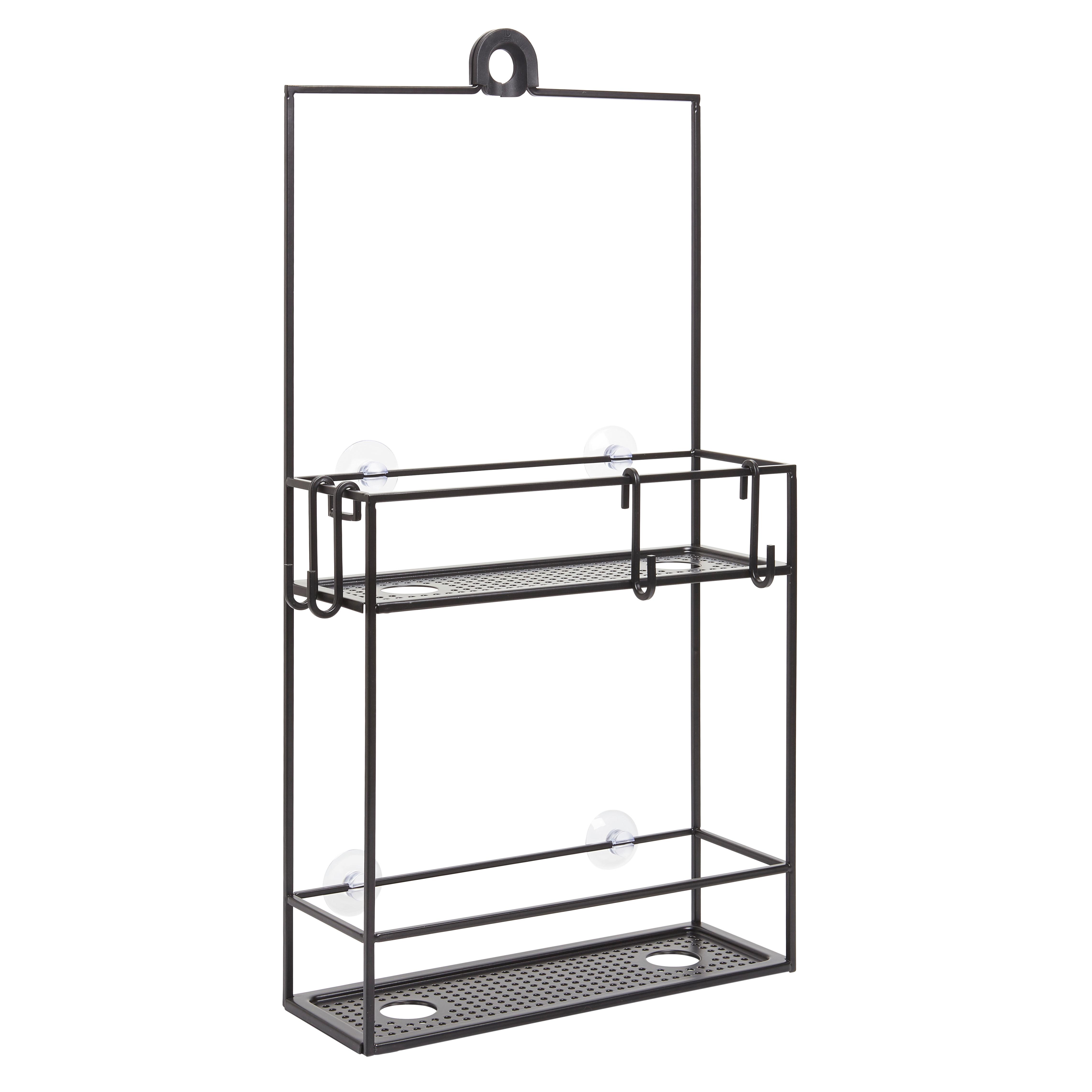 Duschregal Cubiko Schwarz - Schwarz, MODERN, Metall (31/11/61cm) - Mömax