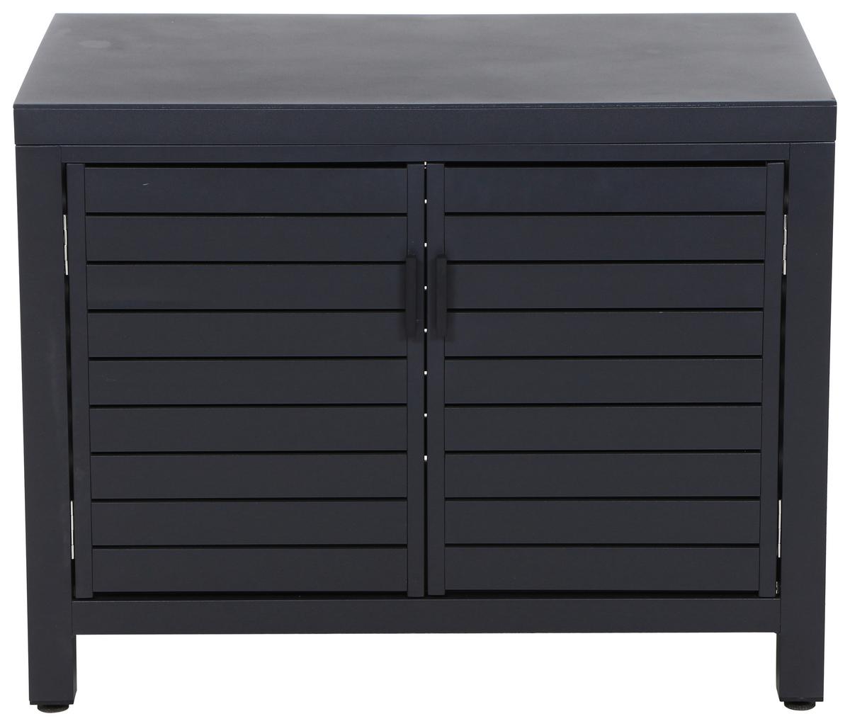 OUTDOORKÜCHE L19584 - Anthrazit, MODERN, Metall (90/70/56cm) - Siena Garden