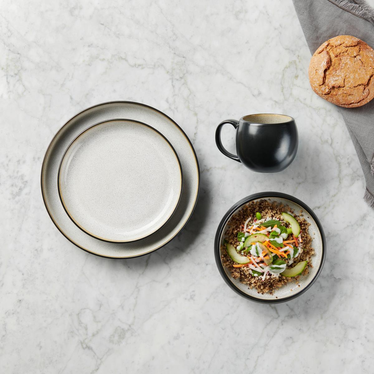 SERWIS OBIADOWO-ŚNIADANIOWY FARO SAND - kolor piaskowy, Design, ceramika - Novel