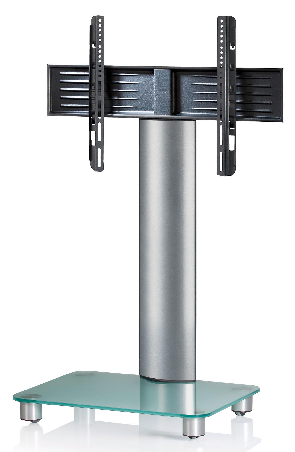 Stojalo Za Tv Tosal, Srebrna, 60 Cm - srebrne barve/prozorno, Konvencionalno, kovina/steklo (60/100/44cm) - MID.YOU