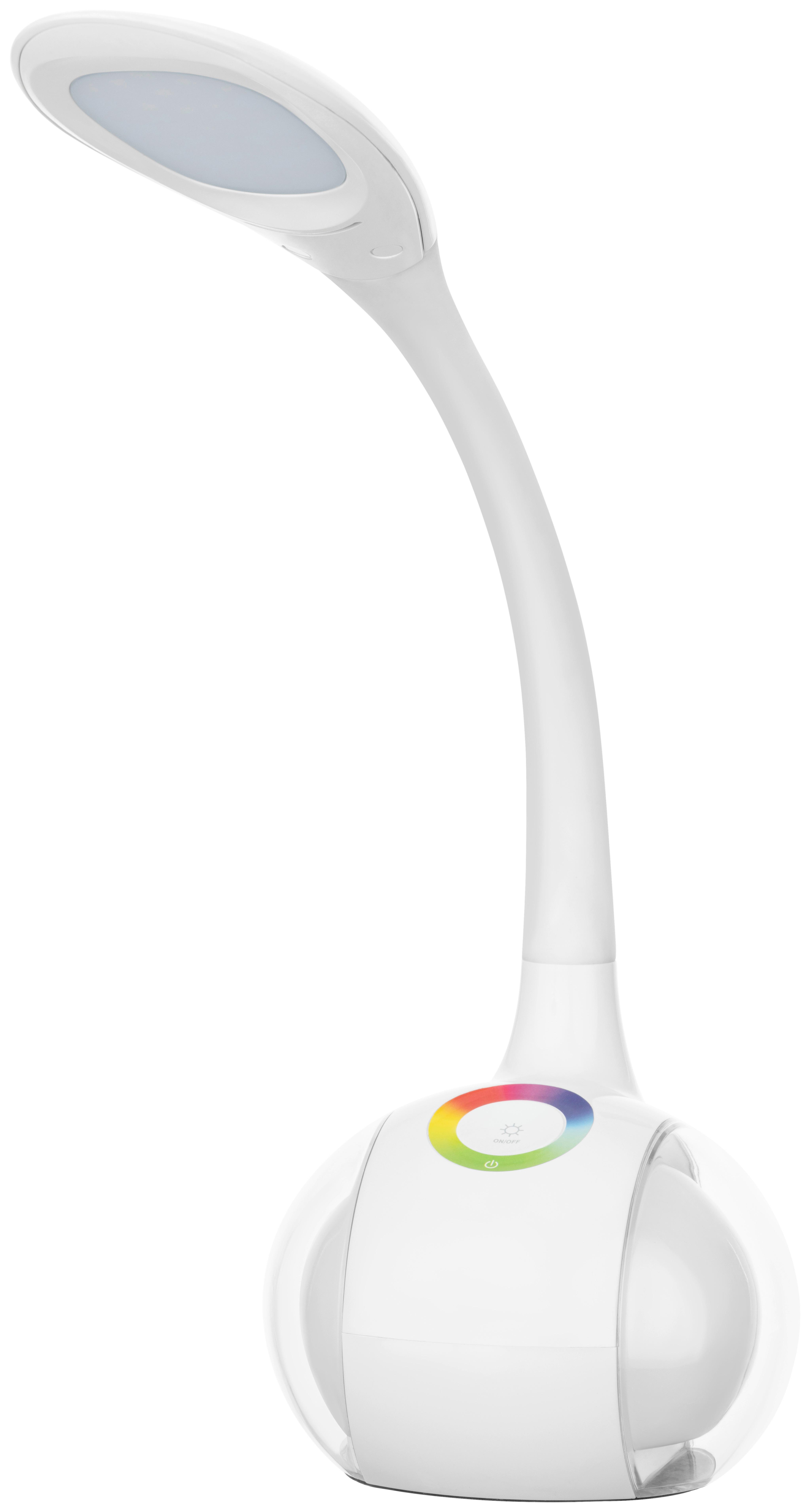 SKRIVBORDSLAMPA NIHAT - vit, Modern, plast (12,5/12,5/34cm) - Mömax