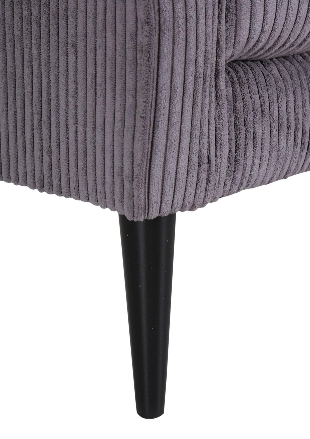 Ohrensessel Viola in Dunkelgrau - Dunkelgrau/Schwarz, Holz/Textil (82/95/85cm) - Mömax