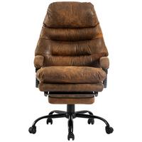 FOTEL SZEFA BIG BOSS - czarny/brązowy, Modern, tworzywo sztuczne/metal (64/114-122/72cm) - MID.YOU