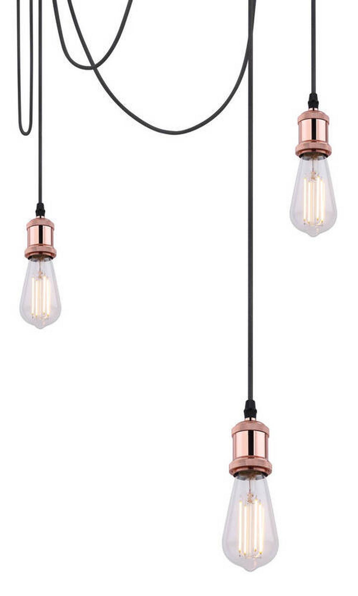 Hängeleuchte Oliver Kupferfarben max. 40 Watt - Kupferfarben, Basics, Textil/Metall (11,7/200cm) - Globo