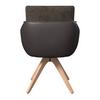 CHAISE ACCOUDOIRS ALJA - couleur hêtre/marron, MODERN, métal/textile (66/89/62cm) - Bessagi Home