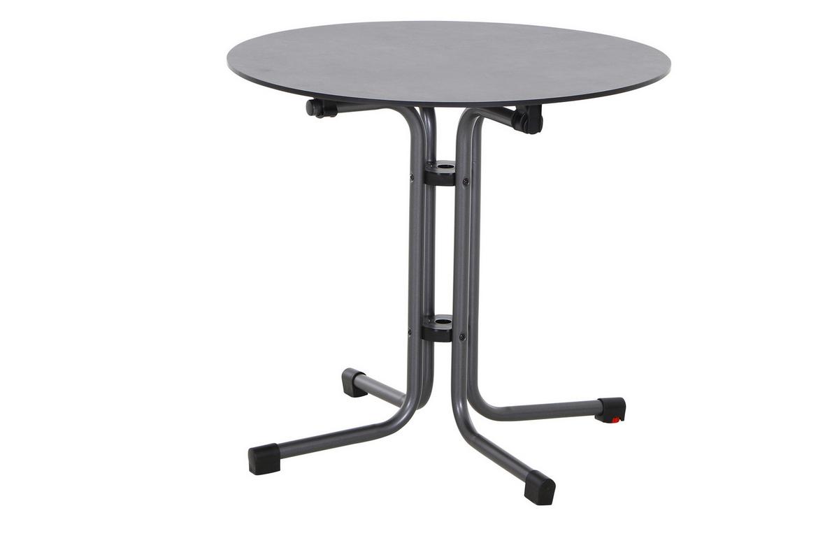 GARTENKLAPPTISCH K95700 - Anthrazit, KONVENTIONELL, Holzwerkstoff/Kunststoff (80/71cm) - Siena Garden