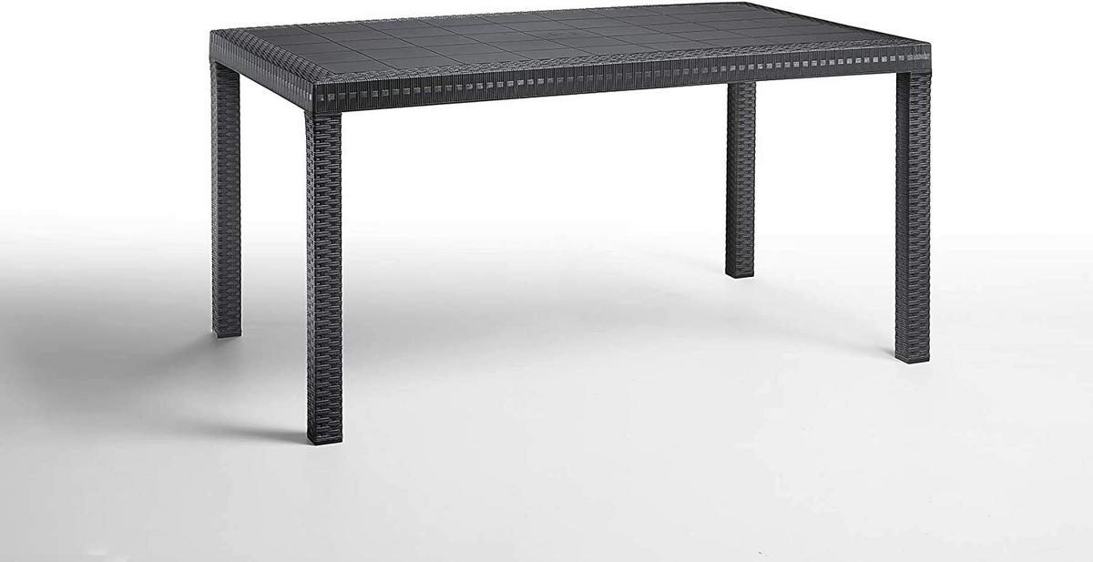 Dining-Loungeset Bica Lido Anthrazit - Anthrazit/Grau, Basics, Kunststoff (100/60/180cm)