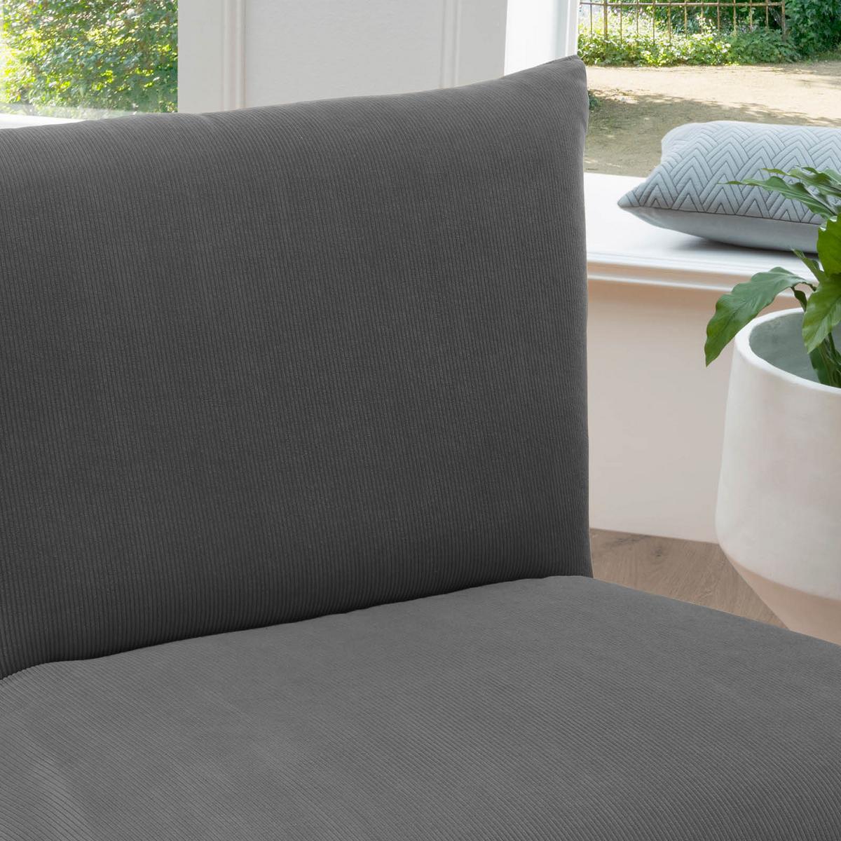 Relaxsessel Cremona Grau - Schwarz/Grau, Design, Textil/Metall (100/78/96cm) - Livetastic