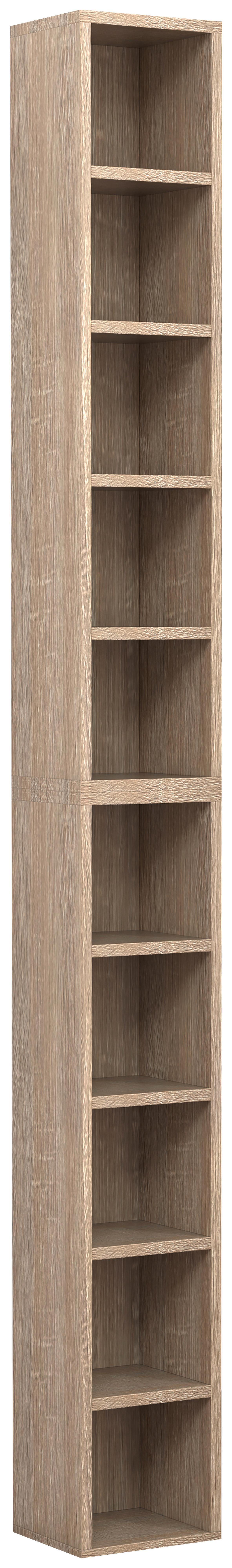 Regal Megosa S, Barva Hrasta - hrast sonoma, Design, leseni material (40/94/17cm) - MID.YOU