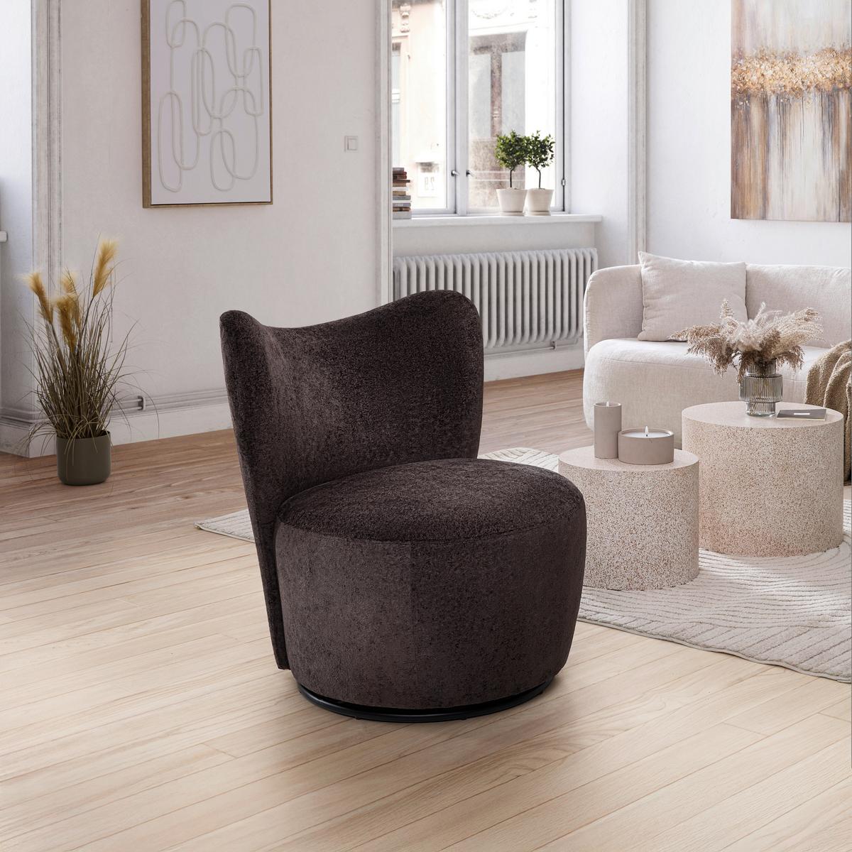 FOTOLIU ELENA -TREND- - maro închis, Modern, lemn/metal (77/82/76cm) - Mömax