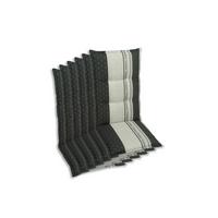 Sesselauflagenset Anthrazit, 6-teilig - Anthrazit, Basics, Textil (50/7/120cm)