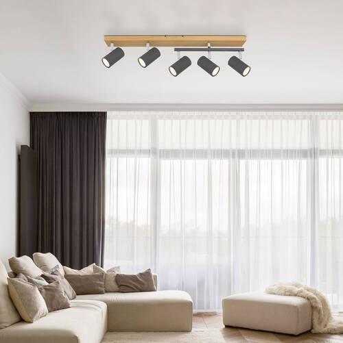 Strahler Robby max. 35 Watt - Graphitfarben, Design, Metall (70/35/17cm) - Globo
