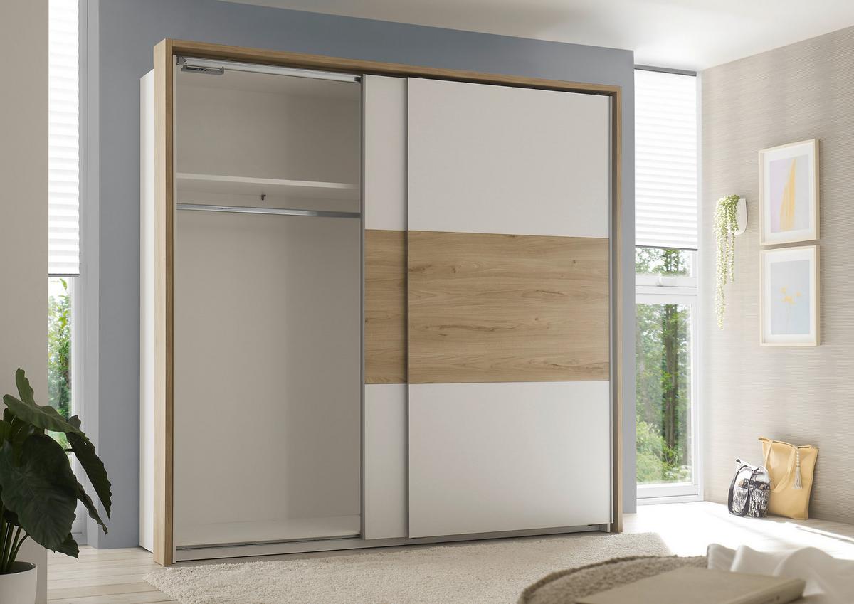 SYPIALNIA KIARA - kolor dębowy/biały, Modern, materiał drewnopochodny - Livetastic