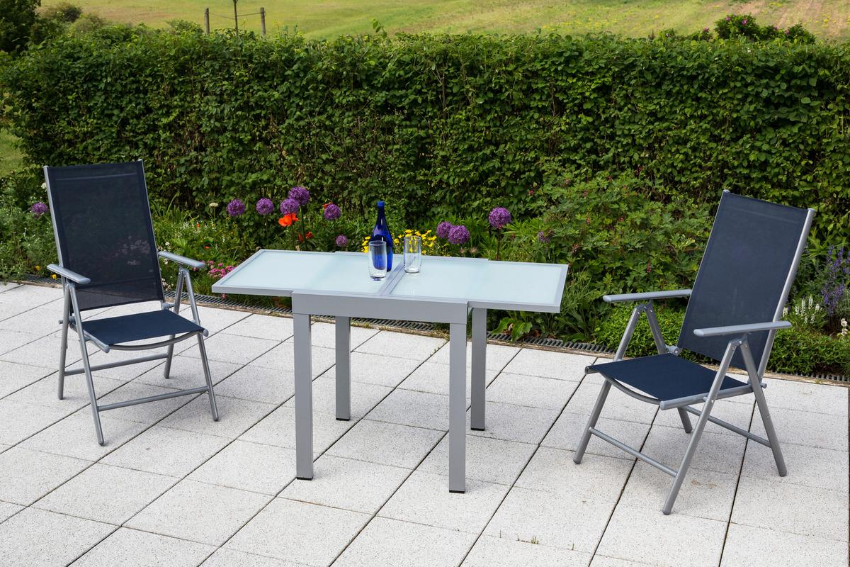 Vrtni Set Amalfi, 3-Delno, Modra - modra/srebrne barve, Moderno, kovina/tekstil - Gardenson