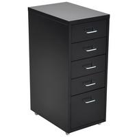 Rollcontainer Metallica Schwarz - Weiss/Schwarz, Modern, Kunststoff/Metall (28/69/41cm) - Mömax