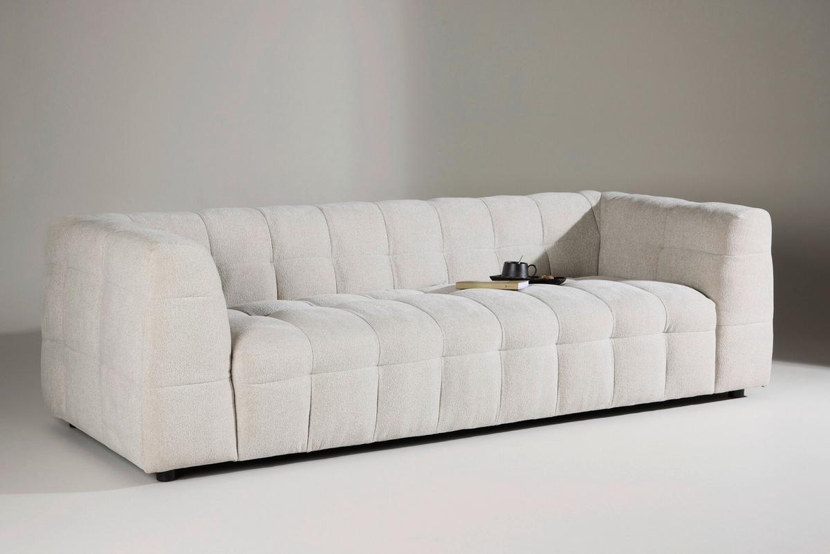 3-Sitzer-Sofa Malou Weiß - Weiß, MODERN, Kunststoff/Textil (238/70/98cm) - Livetastic