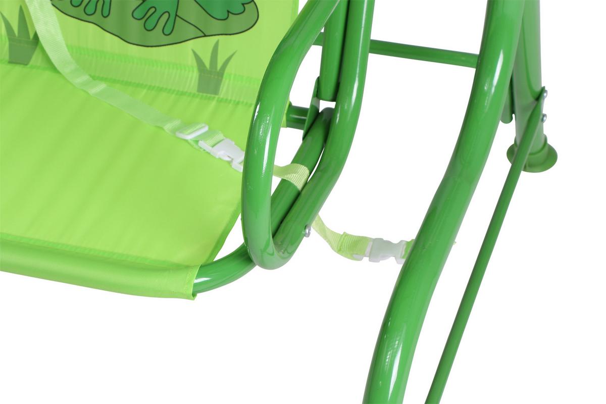 Kinder-Hollywoodschaukel Grün - Grün, MODERN, Textil/Metall (115/118/75cm) - Siena Garden