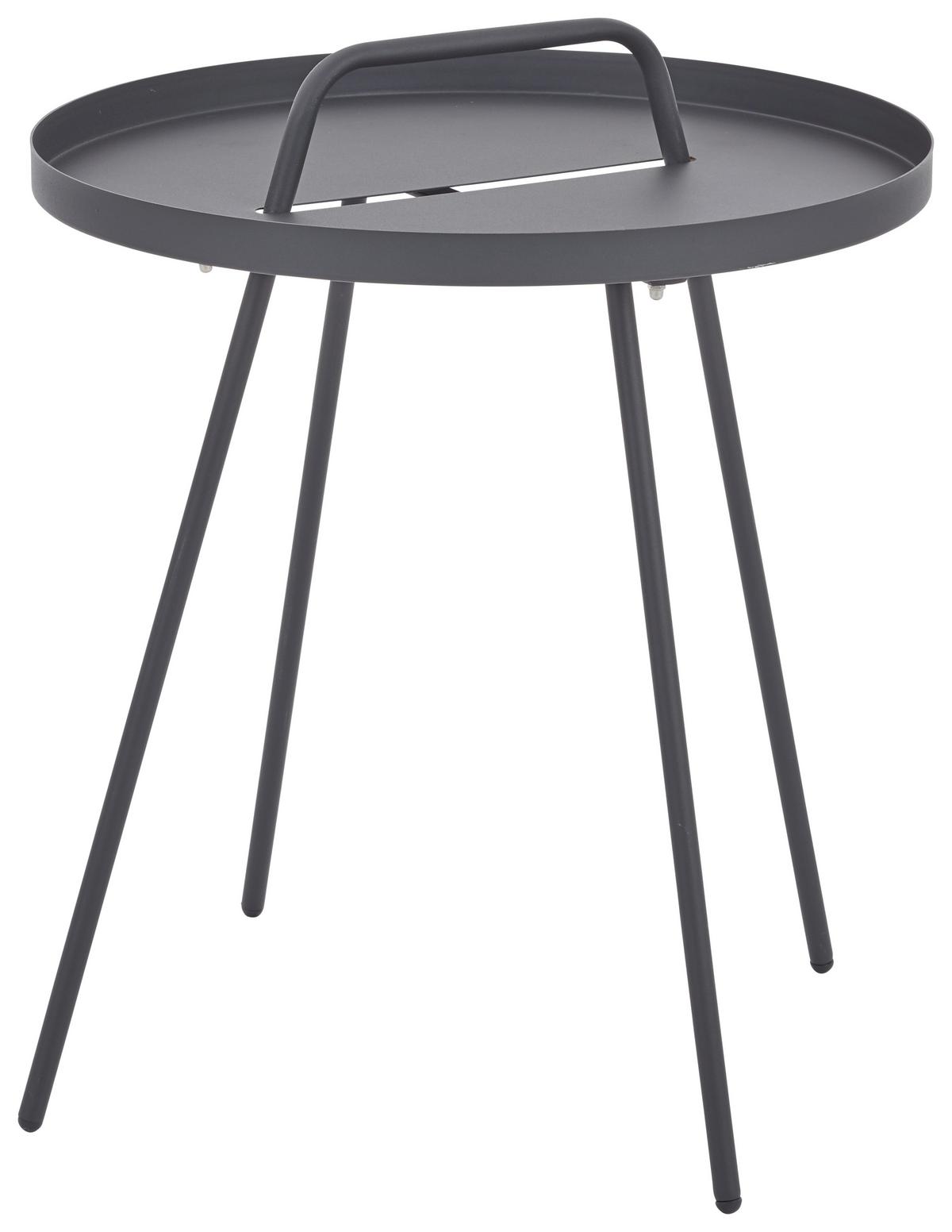 Gartenbeistelltisch Nizza aus Metall in Anthrazit - Anthrazit, Modern, Metall (44/53cm) - Mömax