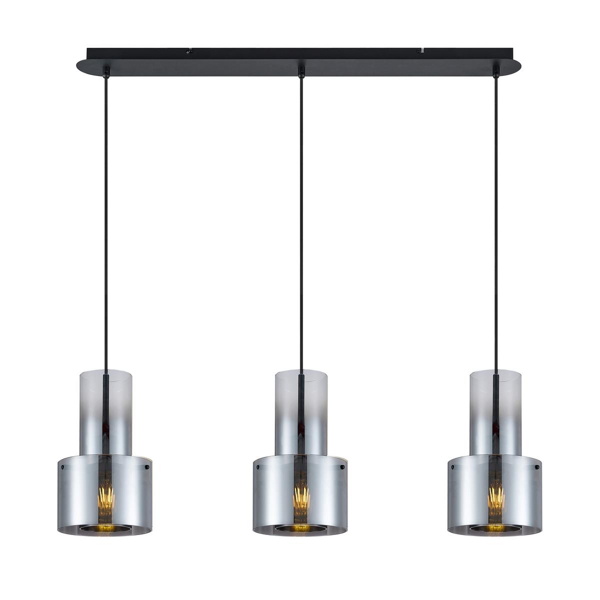 LAMPA WISZĄCA EOS *DK* - ciemnoszary, Design, metal/szkło (97/18/150cm) - Dieter Knoll