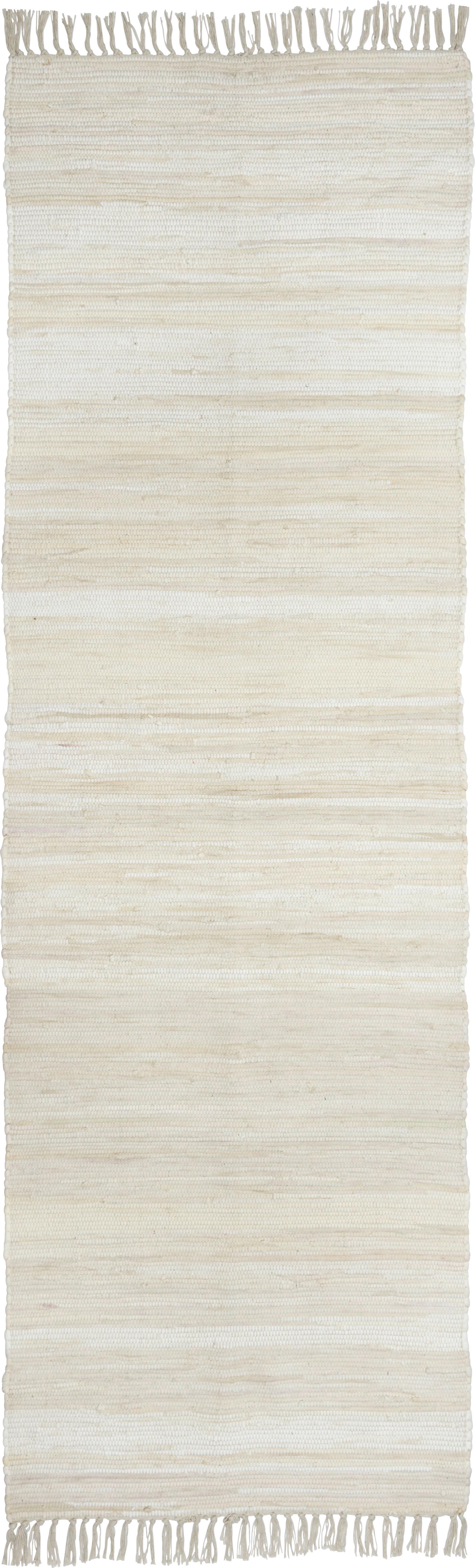 Fleckerlteppich Julia 3 in Creme ca. 70x230cm - Creme, KONVENTIONELL, Textil (70/230cm) - Modern Living