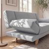 SCHLAFSOFA FUNKY - Hellgrau/Naturfarben, MODERN, Holz/Textil (183/73/79cm) - Bessagi Home