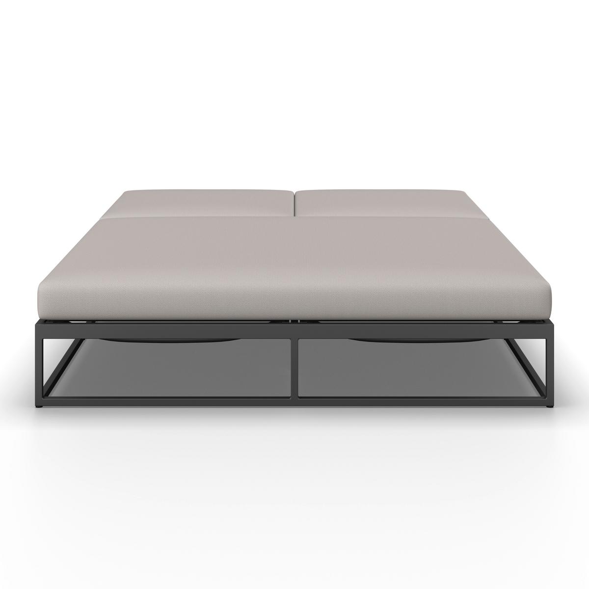 Ležaljka Berry - svijetlo siva, Moderno, metal/tekstil (143/24/200cm) - Bessagi Garden