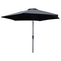 Sonnenschirm Leeds ca. 300x300 cm Grau/Schwarz - Schwarz/Grau, KONVENTIONELL, Textil/Metall (300/300cm) - Gardenson