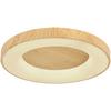 PLAFONNIER LED LUZIA - blanc/couleur chêne, métal/matière synthétique (60/10cm) - Premium Living