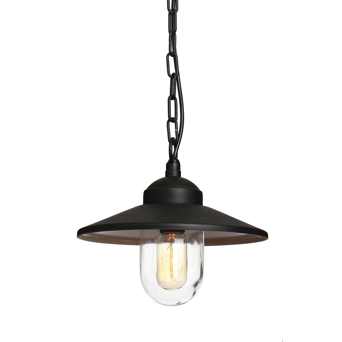 Kültéri Függőlámpa Klampenborg8-Bk - fekete, Konventionell, üveg/fém (27.5/26cm) - Elstead Lighting