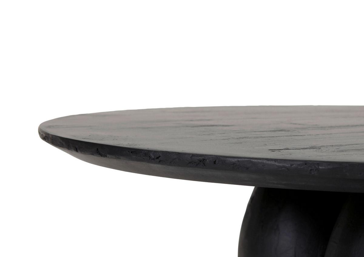 Esstisch Paris Schwarz MDF mit Gipsputz Finish - Schwarz, MODERN, Holzwerkstoff (120/76cm) - Mömax