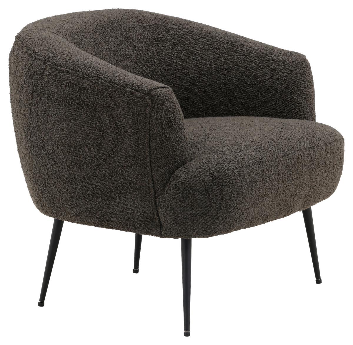SESSEL DERRY - Schwarz, Design, Textil/Metall (70/68,5/79cm) - Livetastic