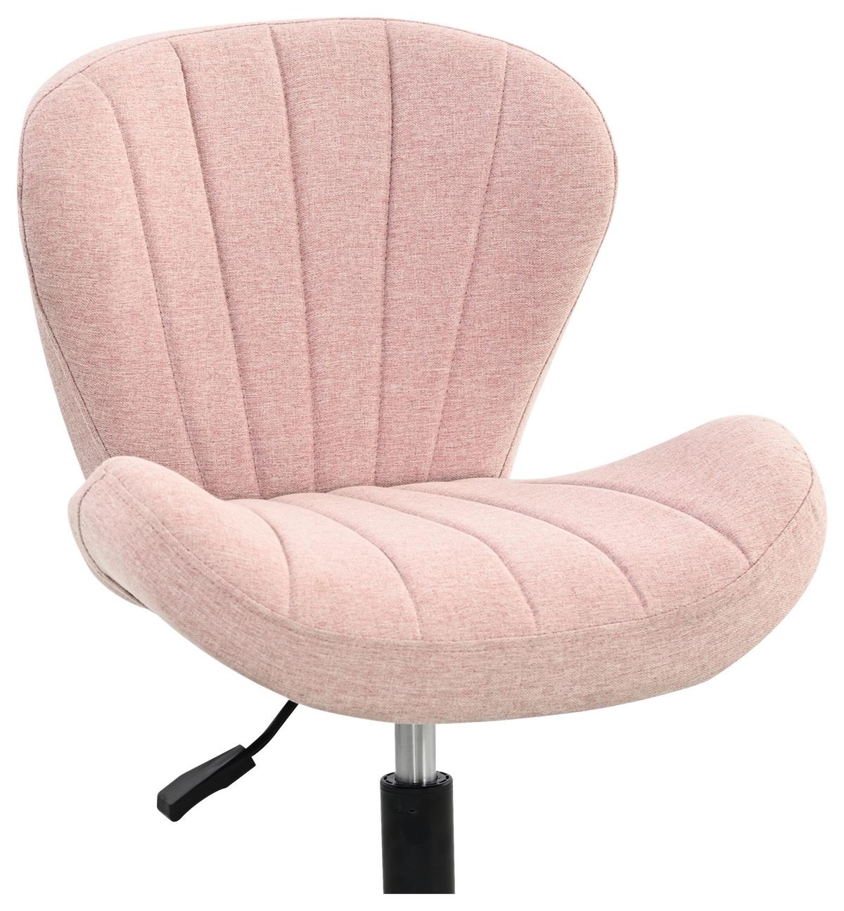 Klara 2 Uredska Stolica - pink/crna, Trend, metal/tekstil (58/84/56cm) - Modern Living