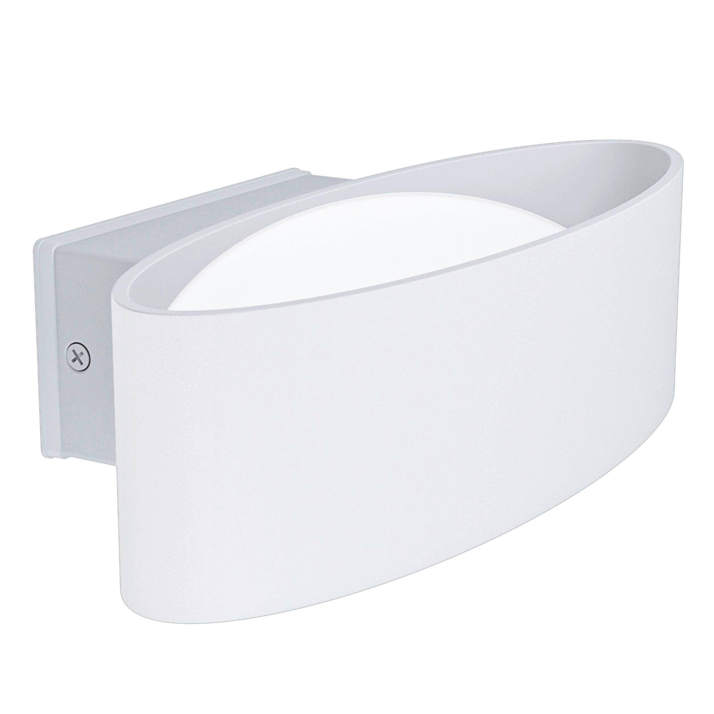 Aussenwandleuchte 98709* Chinoa - Weiss/Transparent, Design, Kunststoff/Metall (27/8/14cm) - Eglo