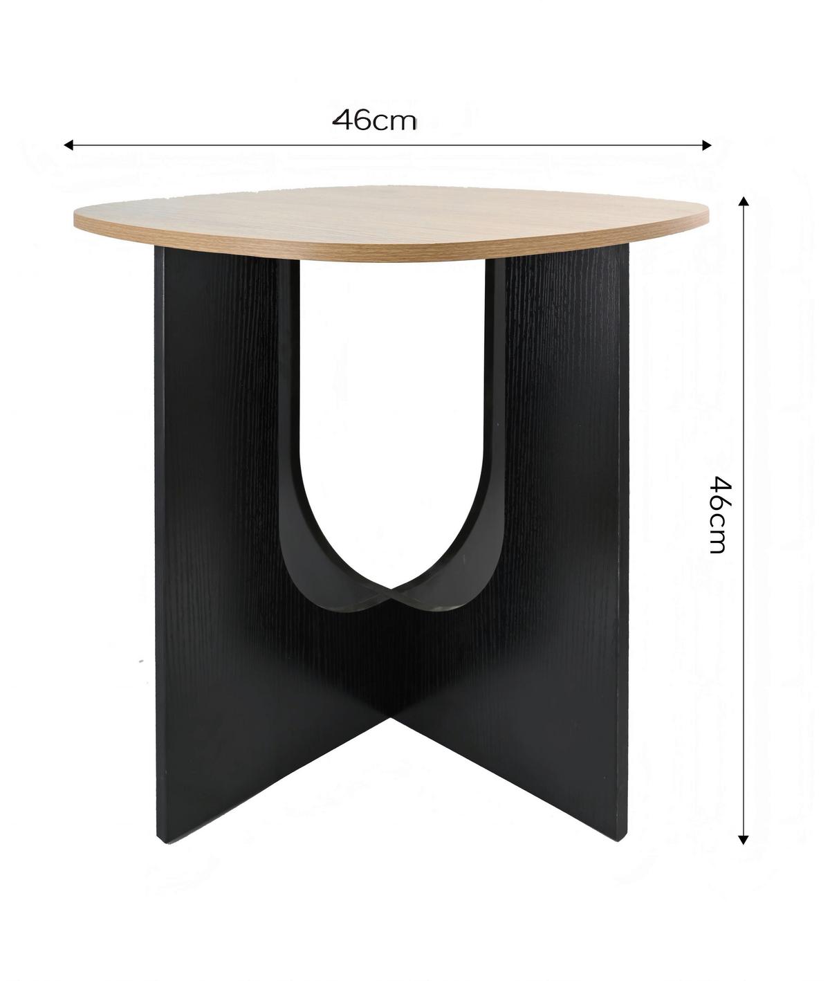 Stolić Set 2/1 Katja - prirodne boje/crna, Moderno, drvni materijal (46/40/46/40/45/40cm) - Based