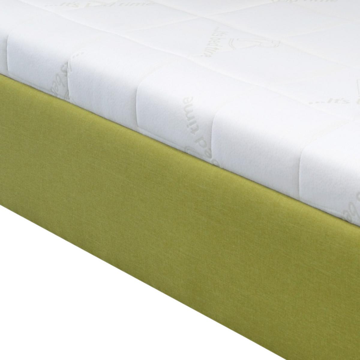 Tapecirani Krevet Stilo - bijela/zelena, drvo/tekstil (120/200cm)