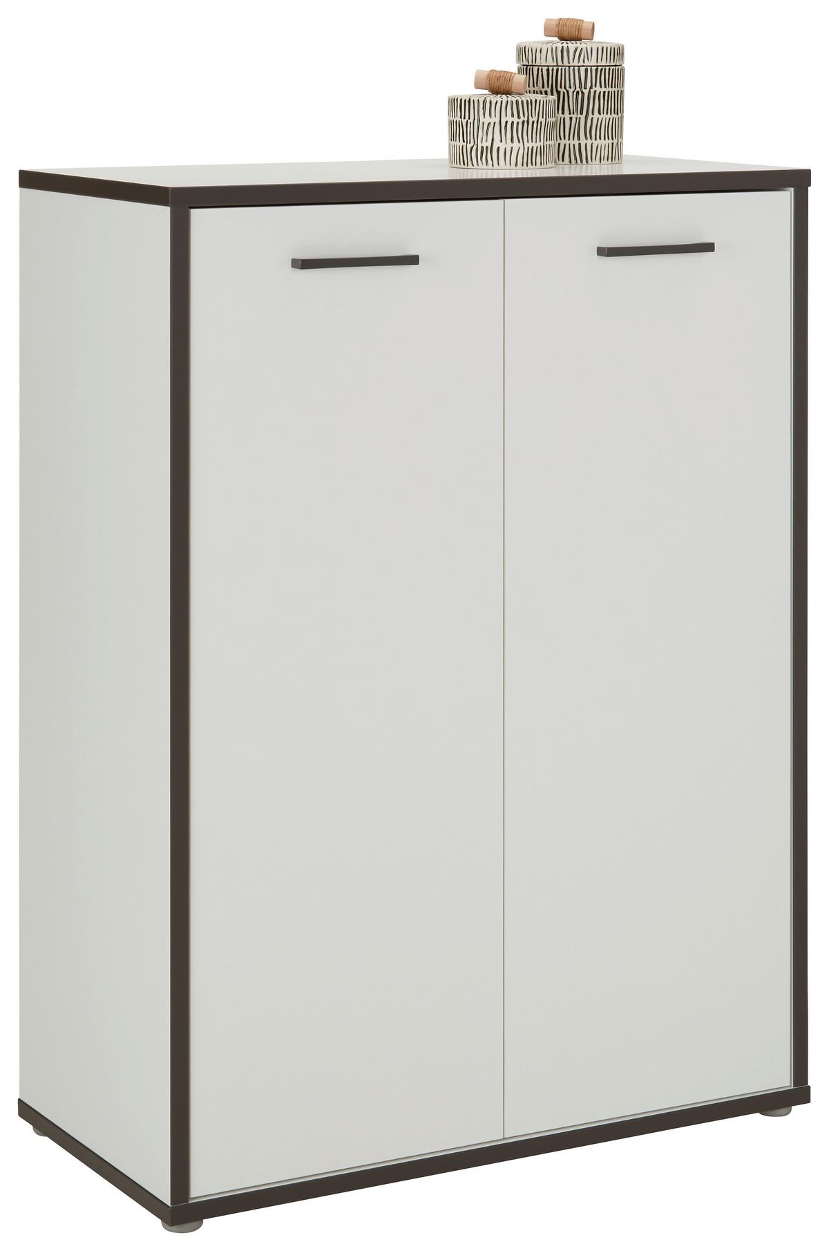 Regalkombination in Weiss/Grau - Weiss/Grau, Modern, Holzwerkstoff/Kunststoff (84,5/115,1/41,5cm) - Mömax