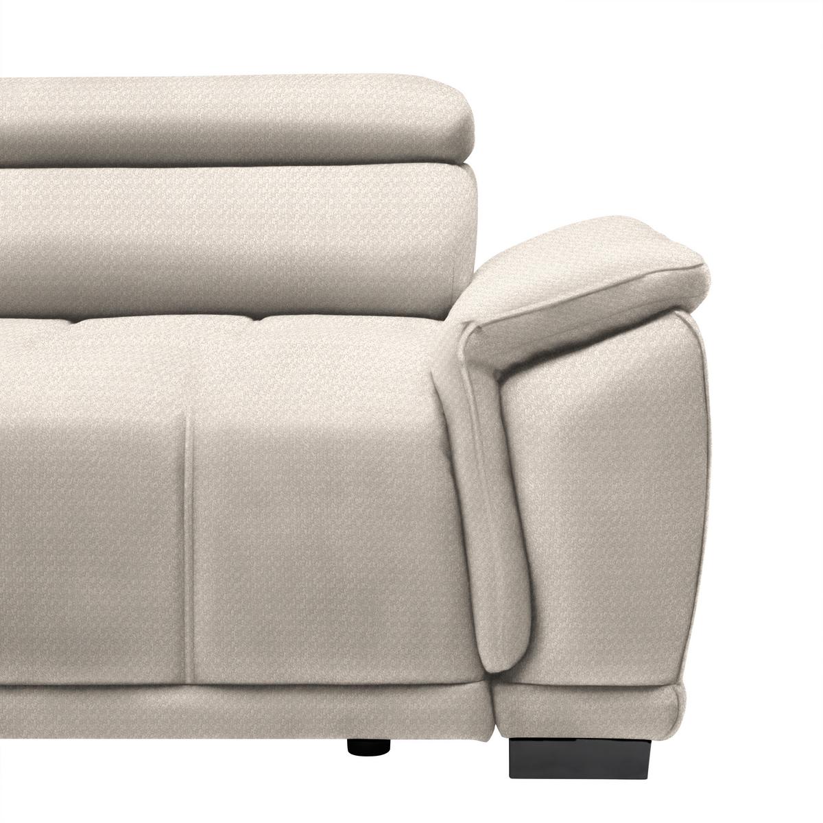 Kutna Garnitura Gremio - boje sedefa/crna, Moderno, tekstil/plastika (206/283cm) - Modern Living