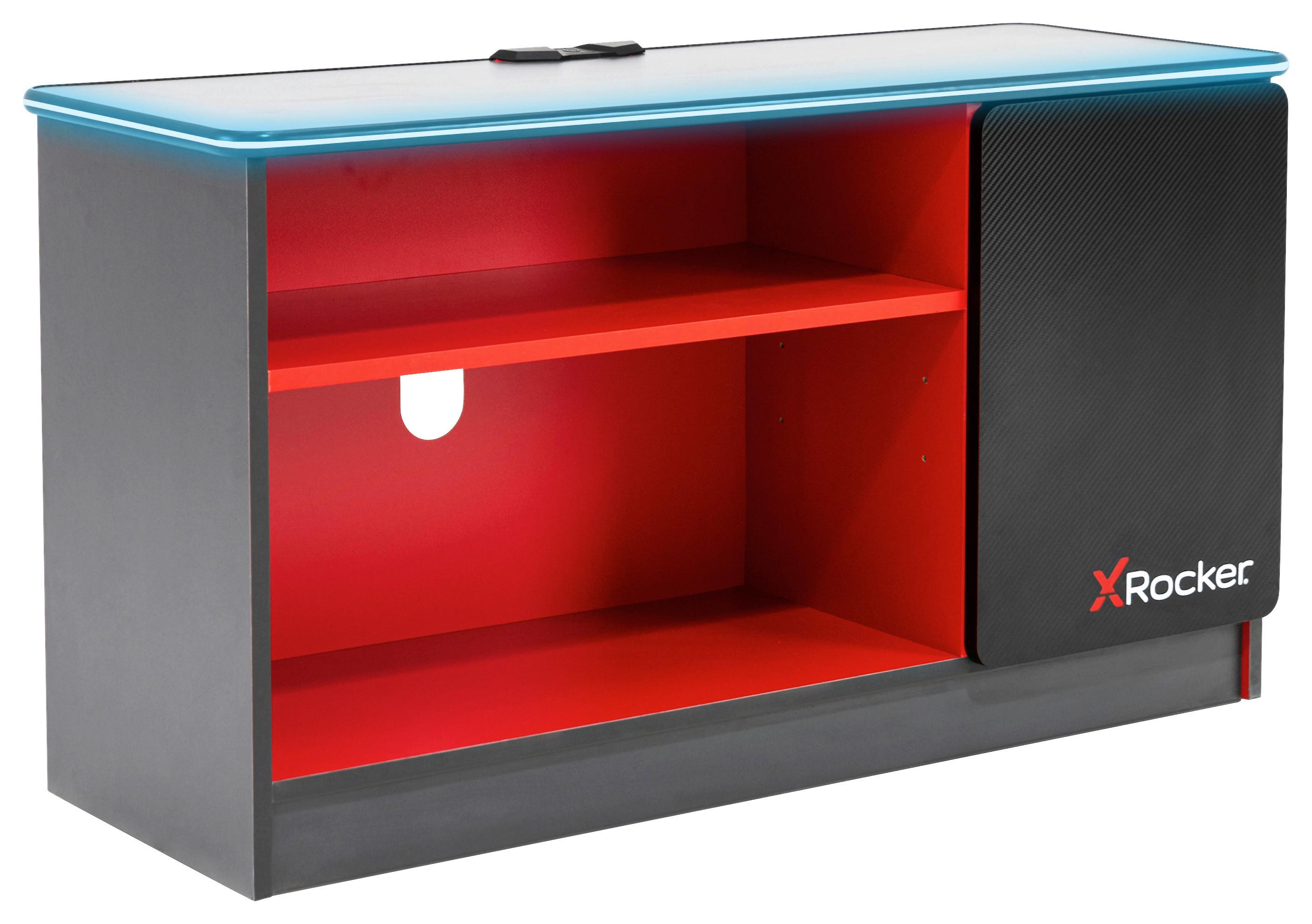 TV-Element Carbon-Tek ca. 101,3x55,1x36,3cm Schwarz/Rot - Rot/Schwarz, MODERN, Holzwerkstoff (101,3/55,1/36,3cm) - X Rocker