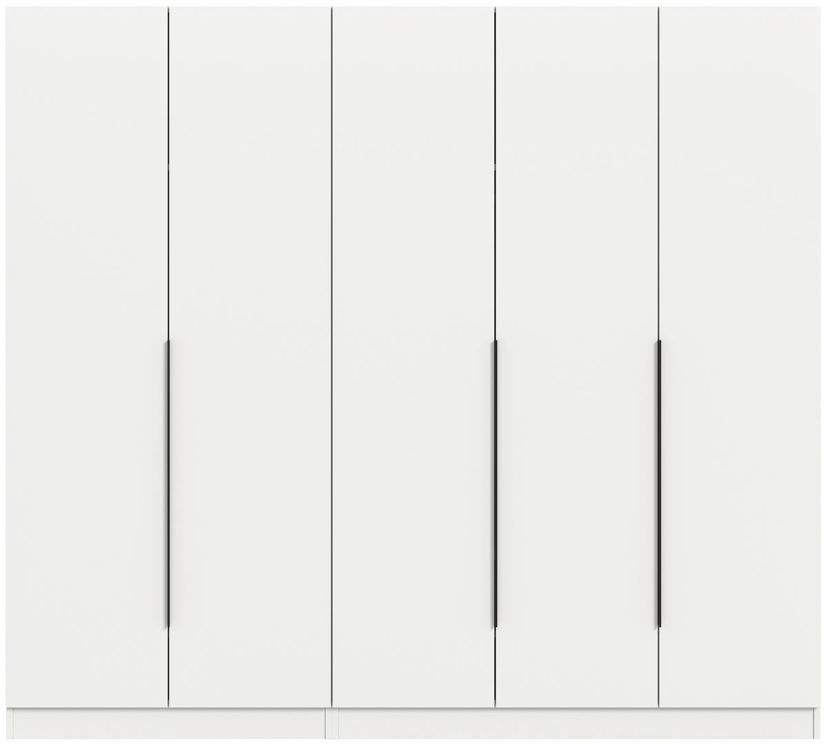 Drehtürenschrank KOPENHAGEN ca.200x181x52cm Weiß - Schwarz/Weiß, MODERN, Holzwerkstoff (200/181/52cm) - MID.YOU