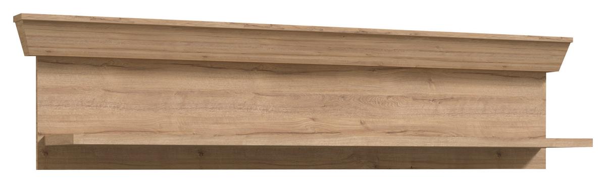 Poliță de perete CANNES - culoare lemn stejar, Romantik / Landhaus, plastic/metal (143/33/23cm) - Premium Living
