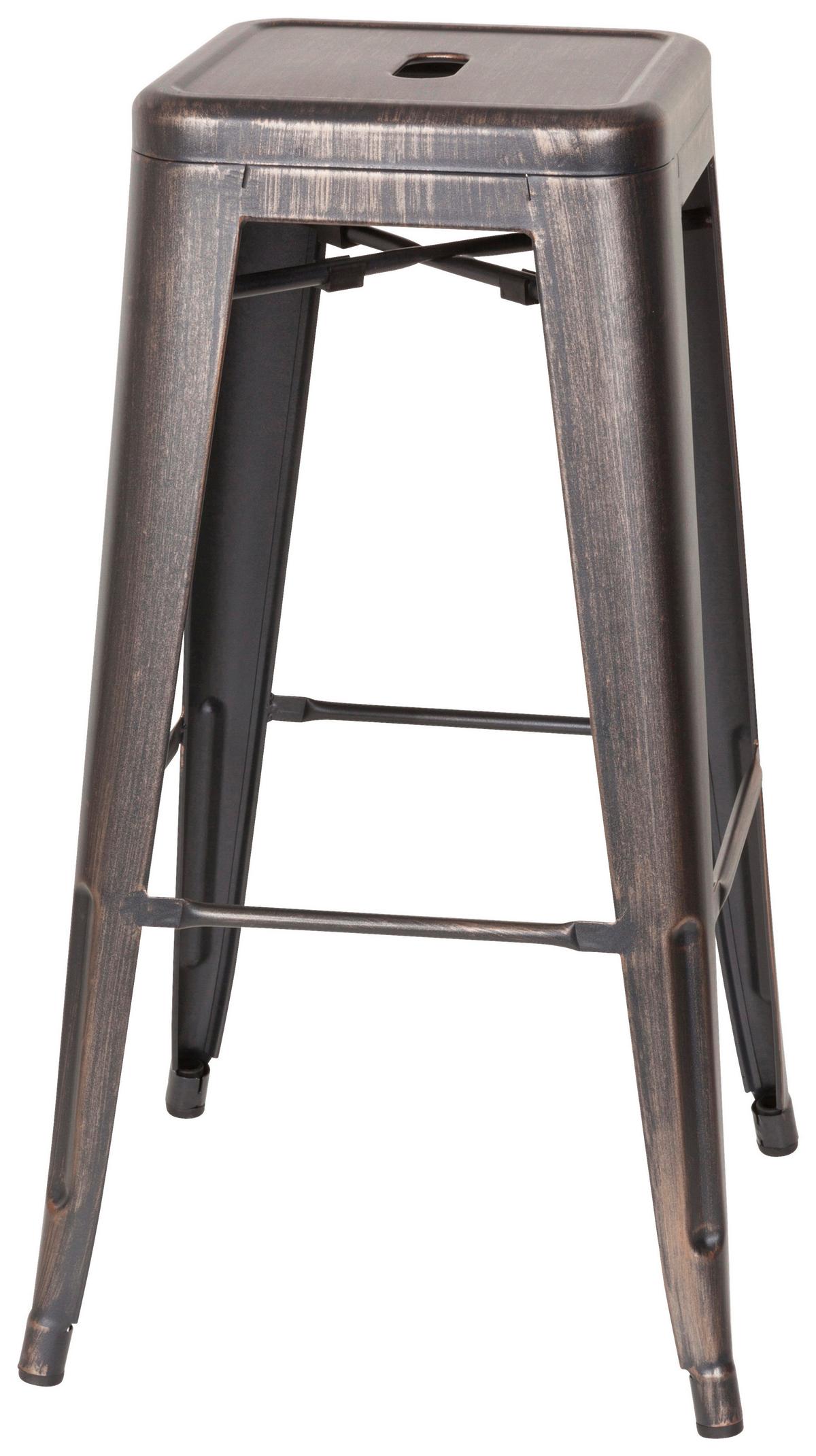 Barski Stol Vantaggio High, Črna, Zlata - zlate barve/črna, Basics, kovina (44/77/44cm) - MID.YOU